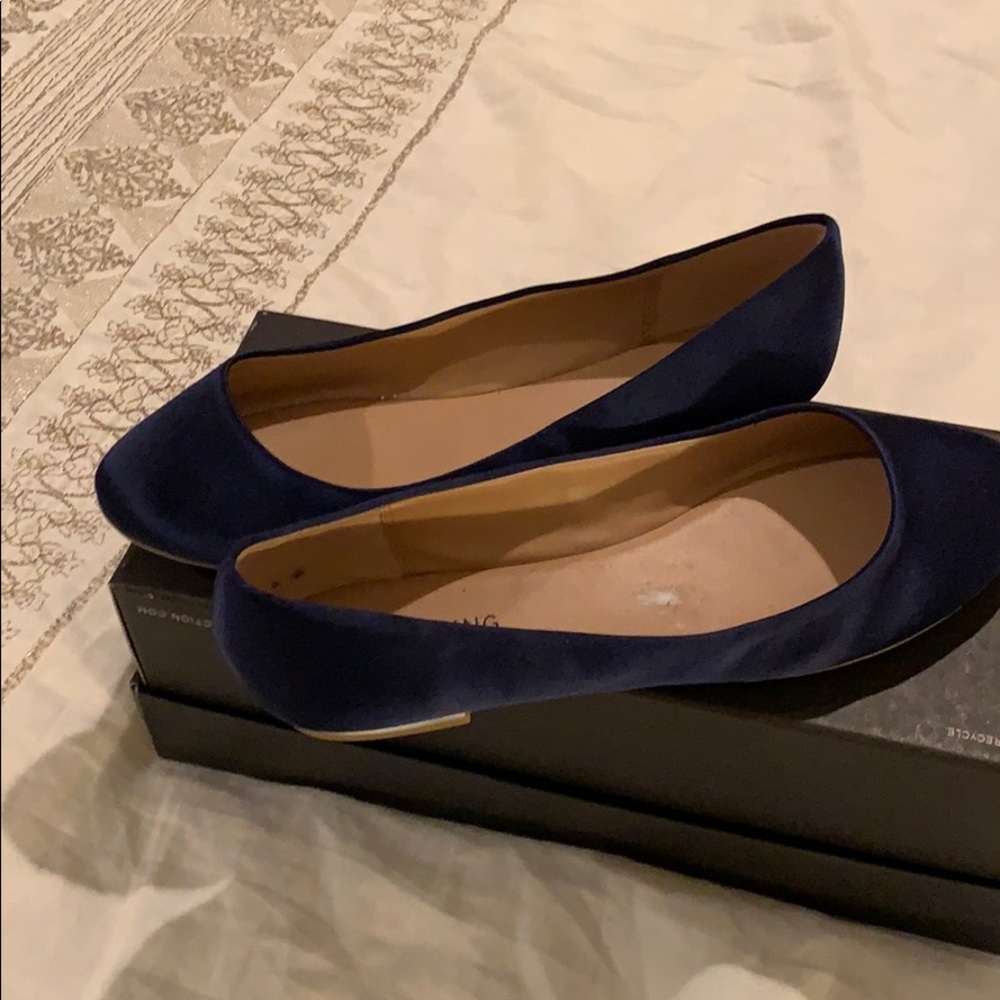 Blue Satin flats!